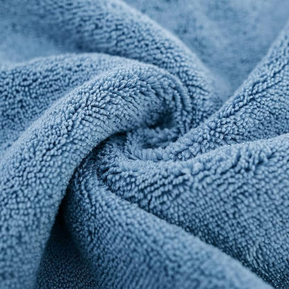 POLYTE Quick Dry Lint Free Microfiber Bath Sheet, 35 x 70 in, Pack of 2 (Blue)
