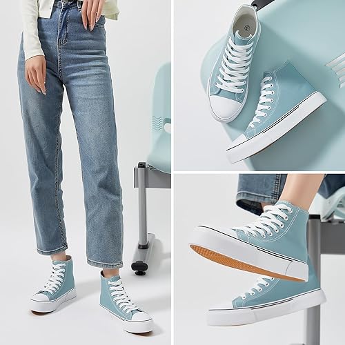 hash bubbie Unisex Fashion High Top Sneakers Women's Classic High Tops Canvas Shoes, Casual Tennis Shoes for Men