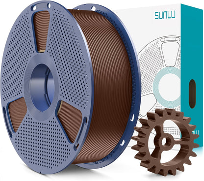 SUNLU PLA+2.0 3D Printer Filament, Upgrade PLA+ Filament 1.75mm, Tougher and Stronger, Neatly Wound Filament, Dimensional Accuracy +/-0.02mm, 1KG Spool(2.2lbs), Coffee Brown