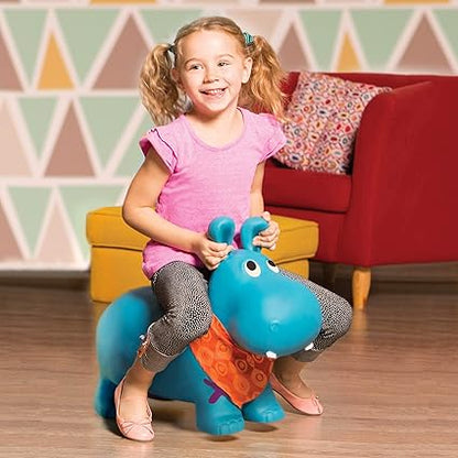 B. toys- Bouncy Boing- Inflatable Hippo Bouncer- Ride On- Sit  Bounce Air Pump Included  Hankypants- 18 Months