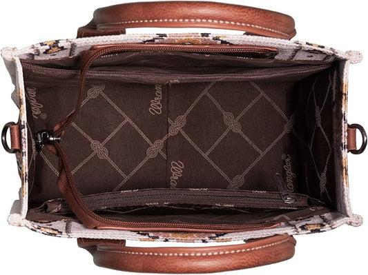 Montana West Wrangler Tote Bag for Women Western Shoulder Purses Boho Aztec Satchel Handbags