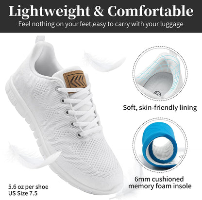FUDYNMALC Womens Sneakers Tennis Shoes: Fashion Lightweight Non Slip Footwear for Walking Casual Travel