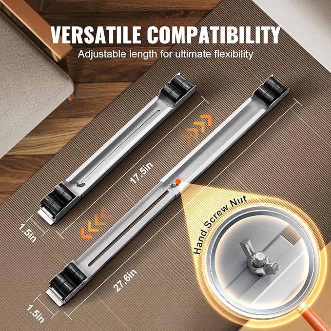 VEVOR Heavy Duty Furniture Appliances Rollers, Extendable Appliance Rollers Mobile Washing Machine Base, Fridge Stand Dolly Movers for Refrigerators, Dryers, Dishwashers, White