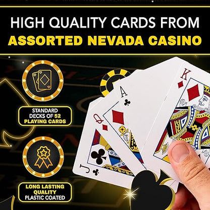 Las Vegas Style Playing Cards  Assortment of Nevada Casinos  May Include Dealer Markings  No Jokers  1 Deck of Poker Cards