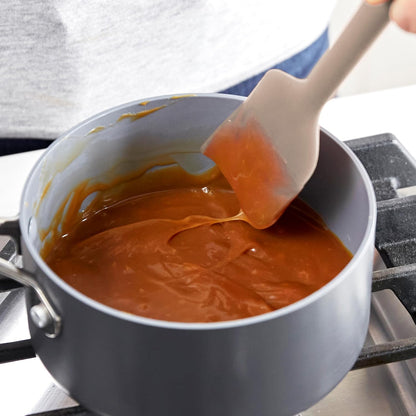 Carote Silicone Mixing Spatula, Scraping Baking Cooking Kitchen Utensil, Flexible Rubber Nonstick Cookware, Taupe