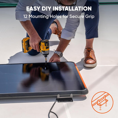 Jackery SolarSaga 100 Prime Bifacial DIY Solar Panel,100W | 25% Conversion Efficiency, IP68 Waterproof, Portable Solar Charger for Vans, Roofs, Balconies, RV