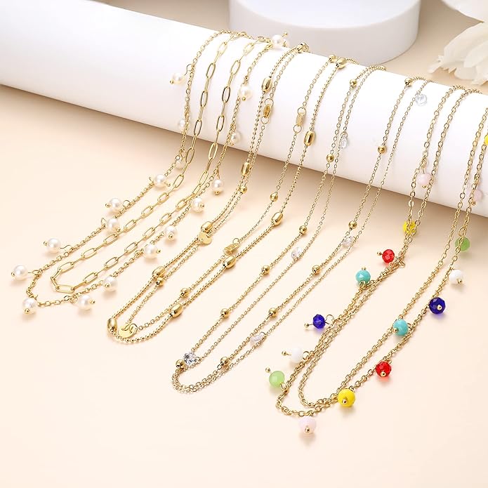FIBO STEEL 18K Gold Plated Waist Chains Body Chains for Women Stainless Steel Bikini Belly Chains Layered Summer Beach Body Jewelry Adjustable