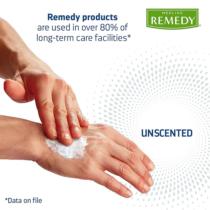 Medline Remedy Clinical Silicone Cream (2 oz), Unscented, Chapped, Sensitive Skin, Breathable, Incontinence Care, Soothing, Breathable Film, Moisturizing, Nourishing