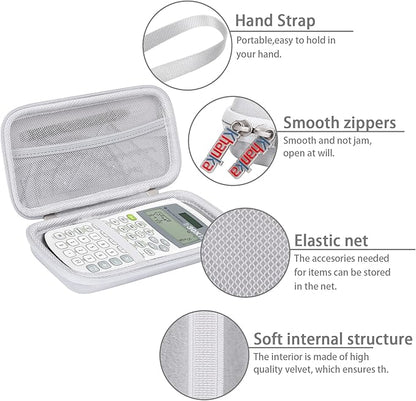 Khanka Hard Travel Case Replacement for Texas Instruments TI-30XIIS Scientific Calculator, Case Only (White)