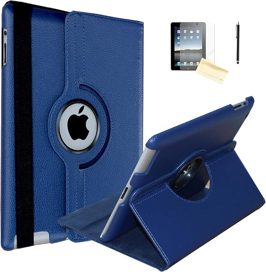Case Compatible with iPad Pro 10.5 (2017 Model), Rotating Stand Smart Magnetic Auto Wake UpSleep Cover for A1701 A1709 MQDW2LLA MPF02LLA MQDT2LLA MPDY2LLA (Navy Blue)