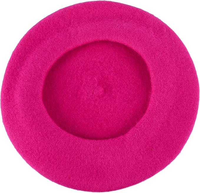 ZAKIRA Wool French Beret for Men and Women in Plain Colours