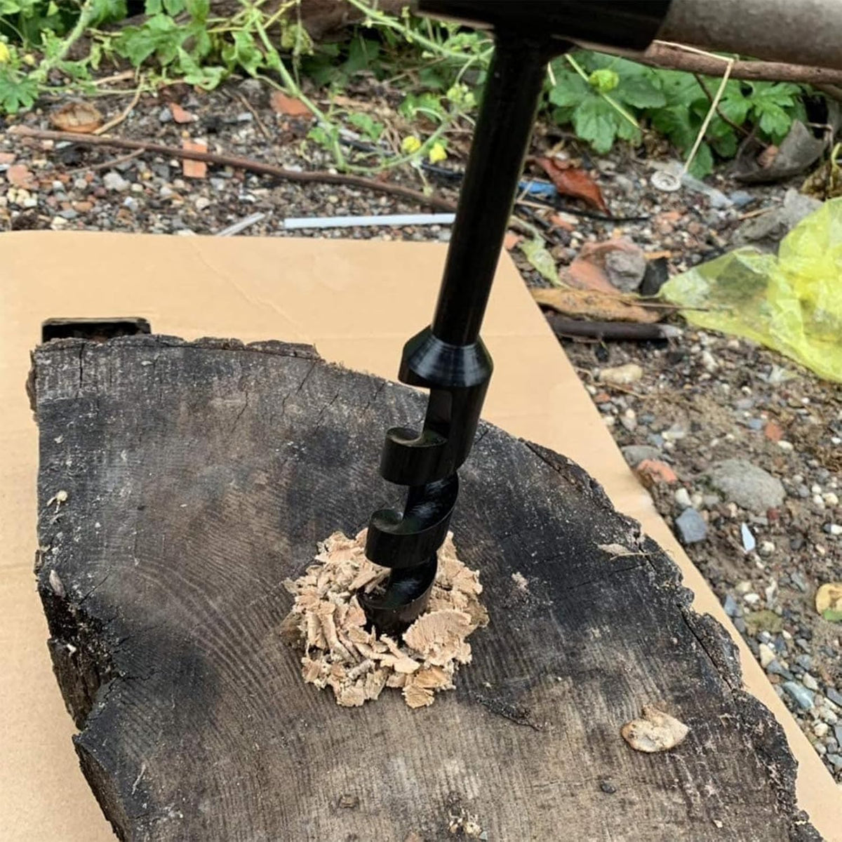 Hand Auger Wood Drill, Bushcraft Tool Scotch Eye Hand Wood Auger Drill Bit for Bushcraft Backpack and Camping TS/ZLZ-01 (25mm/0.98in)