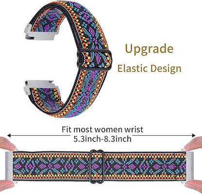 Chofit Elastic Nylon Loop Replacement Band for Watch, Compatible with Spade Health Smartwatch 3,Soft Stretchy Adjustable Watch Strap