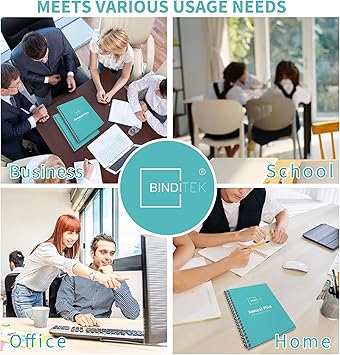 Binditek 100 Pack 10 Mil PVC Clear Binding Covers, 8.5 x 11 Inches, Letter Size, Square Corners, Un-Punched, Office Supplies