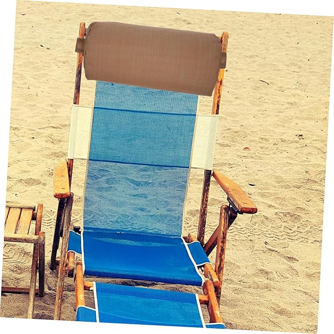 VANZACK Beach Chair Pillow Beach Chair Accessories Beach Chairs Recliner Lounge Head Resting Pillows Beach Chair Headrest Leisure Chair Headrests Head Pillow Sponge Light Brown