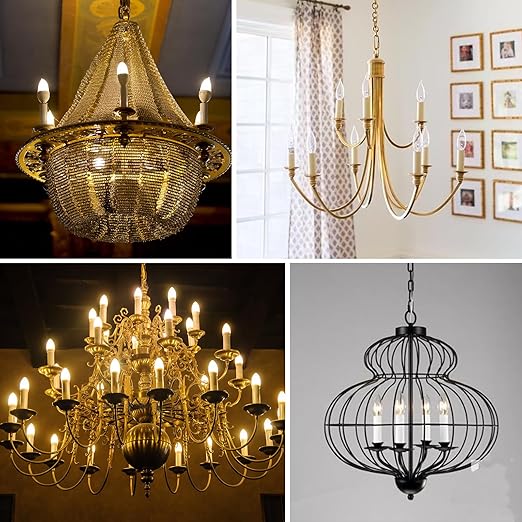 3.5 Inch Tall White Plastic Candle Covers Sleeves,Chandelier Socket Sleeves,Candelabra Base E12 Socket Covers Set of 6 (3.5 inches high  6pcs)