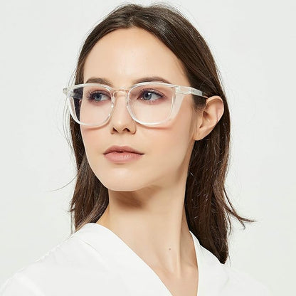 Protective Eyewear Safety Goggles Clear Anti-fogAnti-Scratch Safety Glasses Men Glasses, Transparent Frame