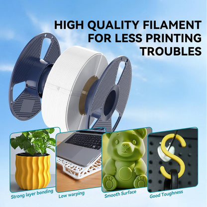 3D Printer Filament PLA Filament 1.75mm, Neatly Wound 3D Printing Filament 1.75mm, Dimensional Accuracy +/- 0.02 mm, Fit Most FDM 3D Printers, 1kg Spool (2.2lbs), Transparent purple