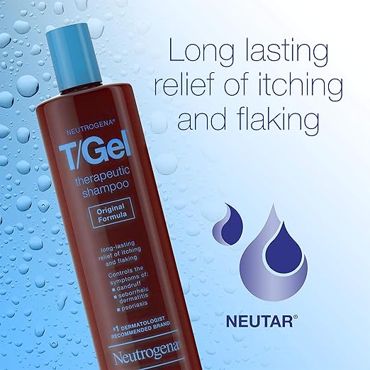 Neutrogena TGel Therapeutic Shampoo Original Formula, Anti-Dandruff Treatment for Long-Lasting Relief of Itching and Flaking Scalp as a Result of Psoriasis and Seborrheic Dermatitis, 8.5 fl. oz