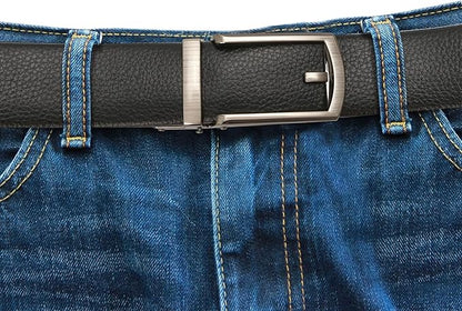 35mm Ratchet Belt Buckle Replacement for 1 1/4 Slide Belt Strap (32mm) – Hebillas para Cinturones de Hombre, Clip-On Push Blade Click Buckle for Men, Automatic Adjustable Accessory Wedding Casual