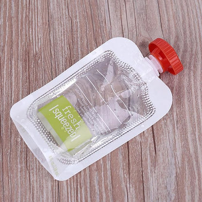 HELLORSO Silicone Food Pouches Reusable Baby Food Baby Food Maker Storage Kitchen,Dining Bar Brew Bags Reusable 1 (B, One Size)