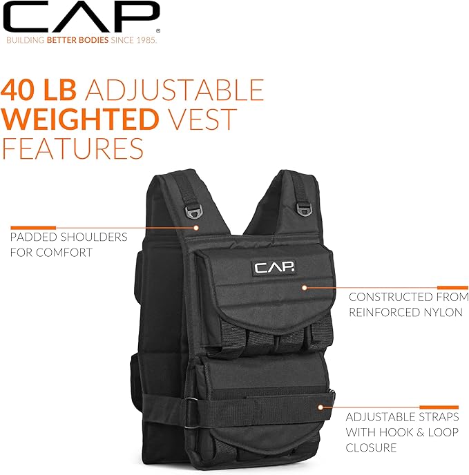 CAP Barbell Adjustable Weighted Vest  Various Sizes