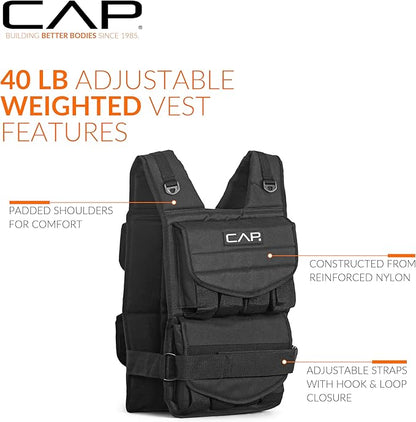CAP Barbell Adjustable Weighted Vest  Various Sizes