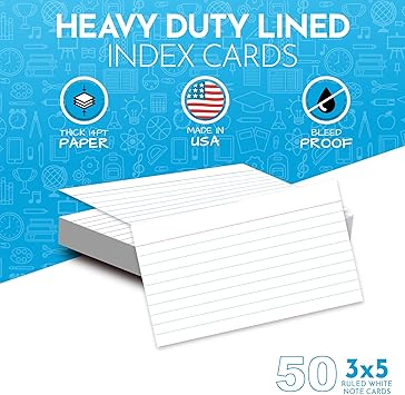 Home Advantage Ruled White Index Cards, File Note Cards (3-x-5-inch)