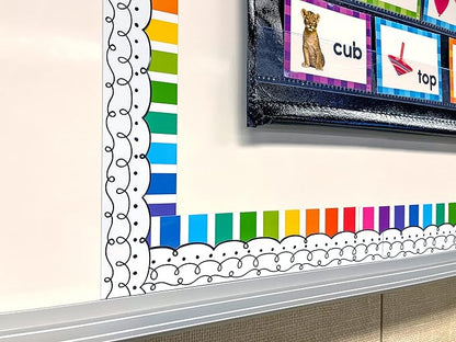 Teacher Created Resources Colorful Stripes Magnetic Border (TCR77563)