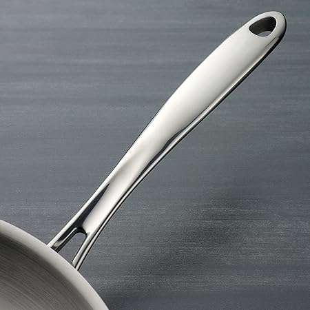 Tramontina Tri-Ply Clad Stainless Steel 3-Quart Sauce Pan with Glass Lid, Induction-Ready, Dishwasher-Safe, NSF-Certified, Made in Brazil
