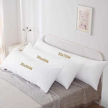 Acanva Fluffy Body Pillow for Adults and Pregnancy, Soft Long Full Pillow Insert for Side Sleepers