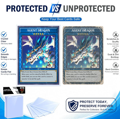 700 Counts Card Sleeves Top Loaders for Trading Cards, Penny Soft Sleeves Baseball Card Sleeve Protectors Fit for Sports,Football,Game Cards