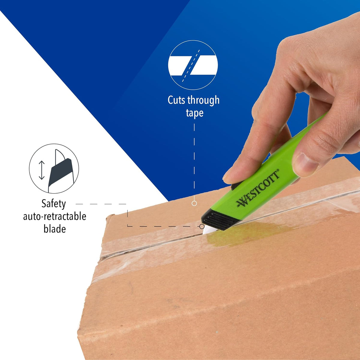 Westcott Box Cutter Safety Ceramic Utility Knife, 2-Pack