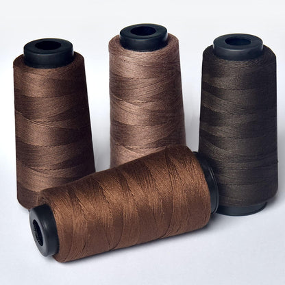 colored bird 6 Rolls Sewing Threads Using for Hand Sewing Hair Extensions Making Wigs DIY (Black, Dark Brown, Reddish Brown, Brown, Red, Khaki)
