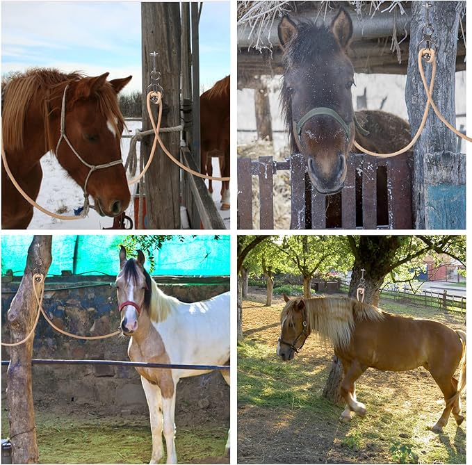 Blocker tie Ring for Horses,Horse tack and Supplies Horse Accessories,Horse tie Ring Prevents Horses from Pulling Back Sturdy Stainless Steel