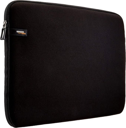 Basics 17.3-Inch Laptop Sleeve, Protective Case with Zipper - Black