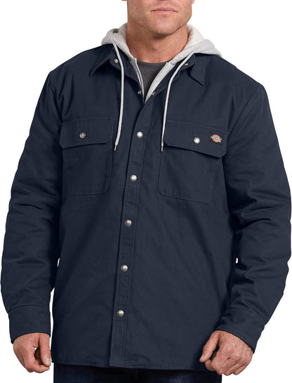Dickies Men's Relaxed Fit Icon Hooded Quilted Shirt Jacket