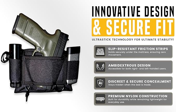 DTOM Three-Stripe ULTRAStick Header Case (Ambidextrous, Low Visibility, BH1 with ULTRAStick Technology)