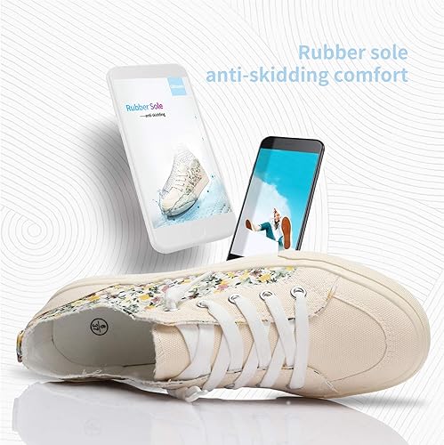 Obtaom Women's Play Fashion Sneaker White Color Washed and Leopard Canvas Slip on Shoes