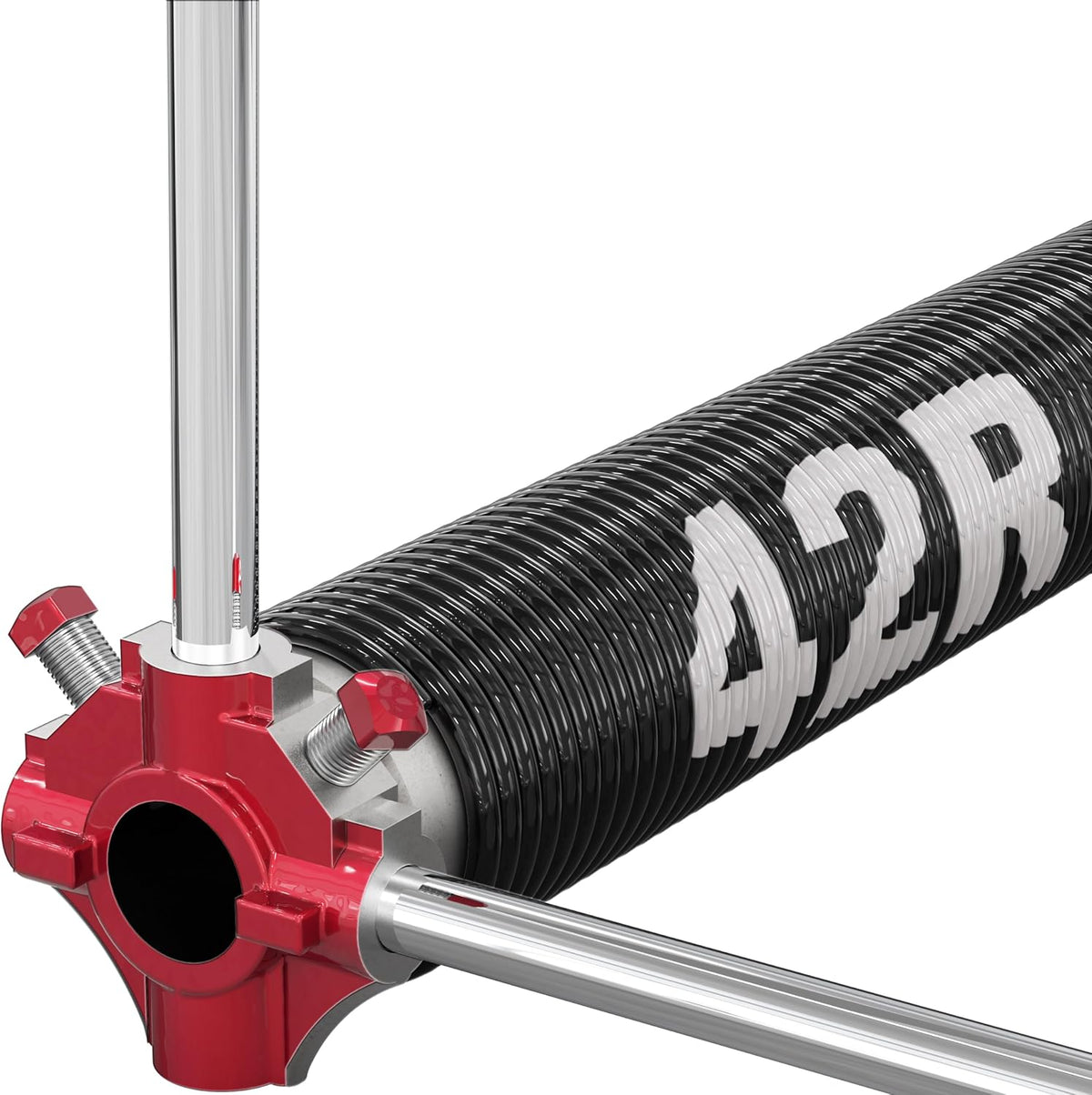 283 x 42 Right Hand Wound Garage Door Torsion Spring with Non-Slip Winding Bars, 0.283 X 2'' X 42'', Right-Wound for Left Side, Red Winding Cone, Single Pack