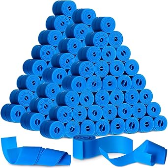 Timgle 500 Pack Disposable Tourniquet First Aid Elastic Tourniquets Bulk Latex Free Blue Medical Hemostatic Bandages Nursing Supplies Essentials for Outdoor Sport