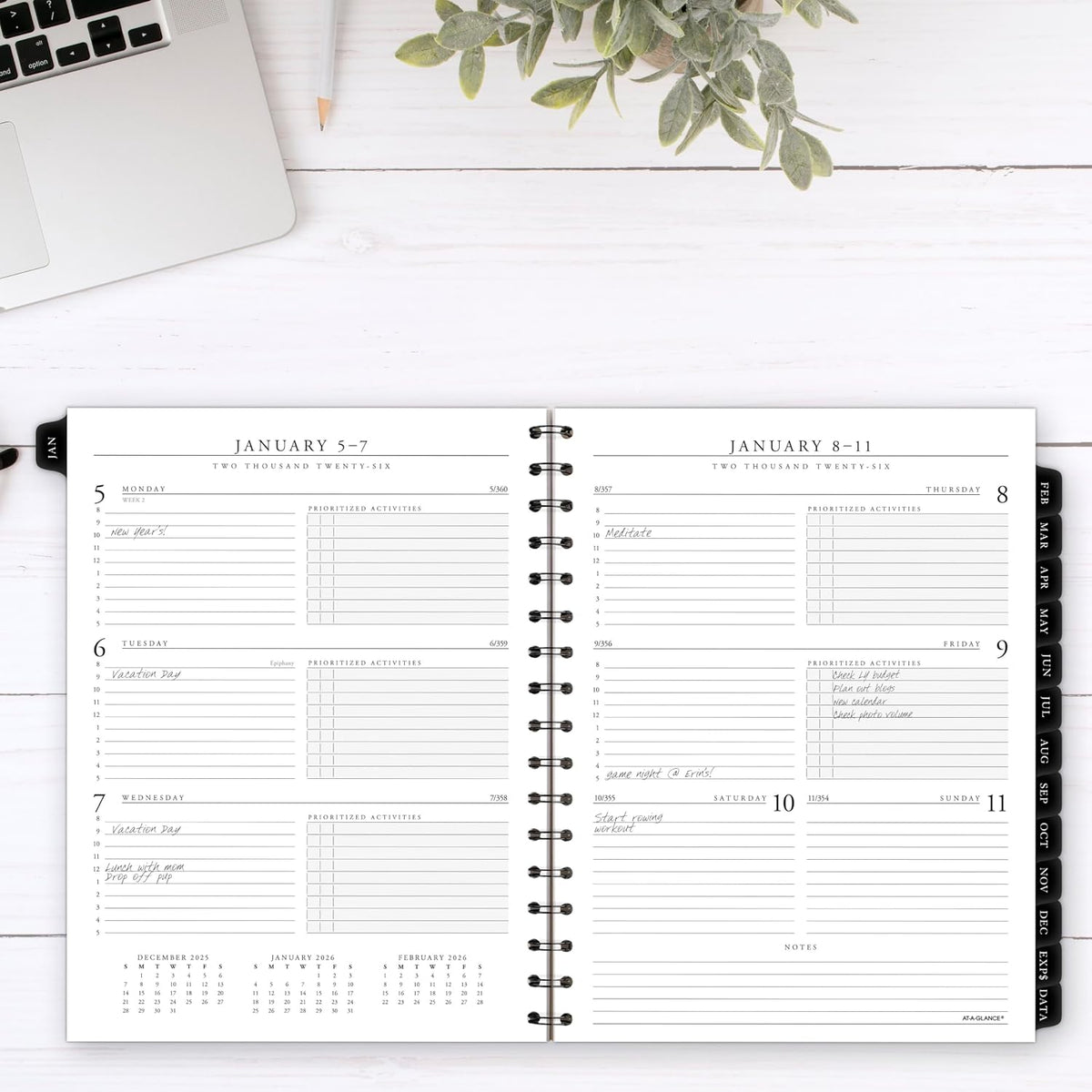 AT-A-GLANCE 2026 Weekly Monthly Appointment Book Refill, 6-1/2" x 8-3/4", Medium, Executive (70-908-10)