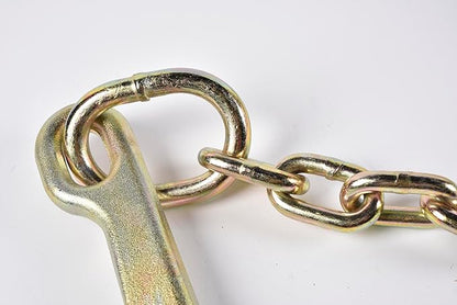 Hi-Gear Long Shank J Hook Tow Chain 516" x 10' w RTJ Cluster  Grab Hook 5400 lbs WLL