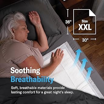 Chucks MAX Hospital Bed Pads Disposable Adult 30 x 36 Breathable Incontinence Pads - XX-Large Pee Pads for Elderly Adults - Heavy Duty Absorbency Underpads - 400 Lbs. Patient Repositioning 26 Pads