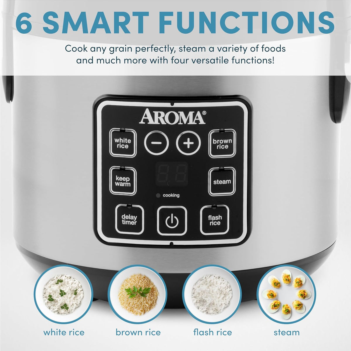 Rice Cooker, 4-Cup Scratches on the top)( / 8-Cup (Cooked), Steamer, Grain Cooker, Multicooker, 2 Qt, Stainless Steel Exterior, ARC-914SBD