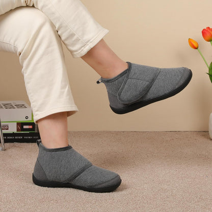LeIsfIt Slipper Boots for Women Wide Warm House Shoes Non-slip Diabetic Winter Shoes Adjustable Bootie Slippers for Indoor & Outdoor