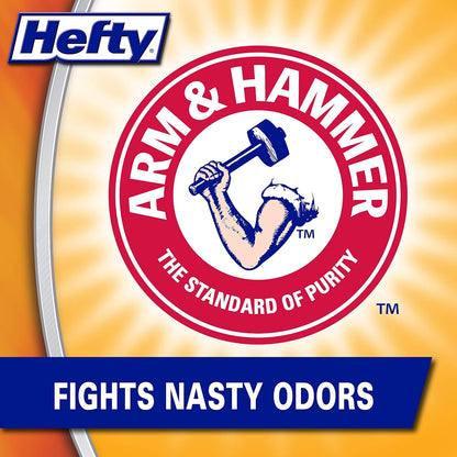 Hefty Small Garbage Bags, Flap Tie, Tropical Paradise Scent, 4 Gallon, 26 Count