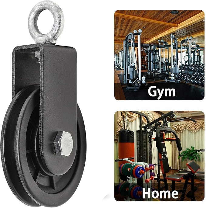 90mm Pulley Wheel for Cable Machines Silent Bearing Home Gym Equipment Pull Down Attachment Weight Lifting Pulley Traction