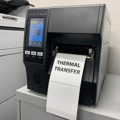 Blank Labels Shipping and Printer Labels 4" x 2.50" Thermal Transfer Labels on 3" Cores with Perfs Between Labels, WO, 2,400 Labels per Roll Matte White 1 Roll Total Made in USA