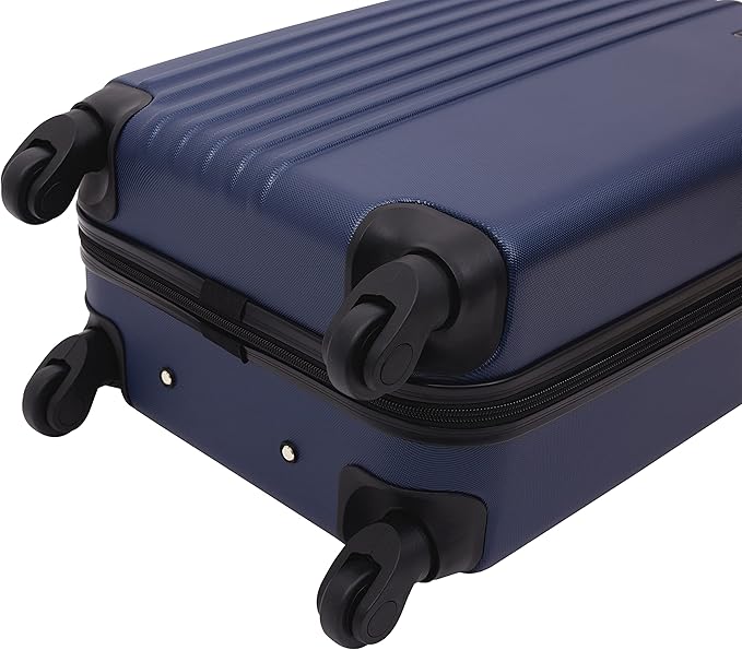 Travelers Club Cosmo Hardside Spinner Luggage, Navy Blue, Carry-On 20-Inch